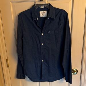 Hollister Men's Deep Blue Casual Shirt